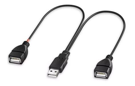 Cabo Usb Duplo 1 Para 2 Portas 2 0 Fêmeas Hub Splitter Duplo