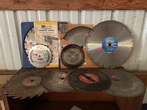 Lot 161 Array Of Various Power Saw Blades Lion Skil Craftsman