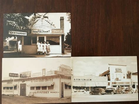 Vintage Postcards Coca Cola Advertising Storefronts Lot Of 3 Rare Bandw