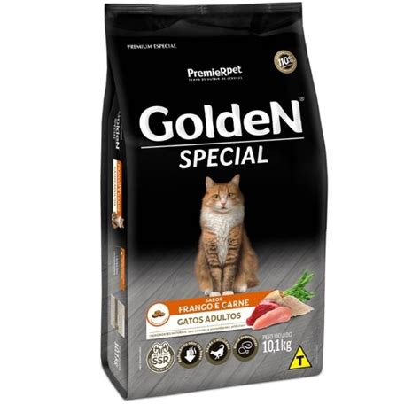 Ra O Golden Special Para Gatos Adultos Sabor Frango E Carne Kg