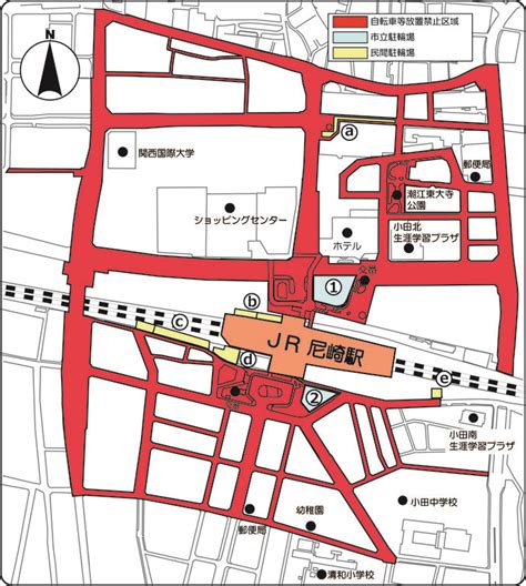 Jr尼崎駅 駐輪場情報及び放置禁止区域図｜尼崎市公式ホームページ