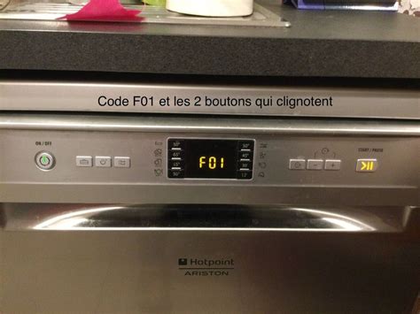 Code Erreur F Sur Lave Vaisselle Hotpoint Ariston Lff M Xeu