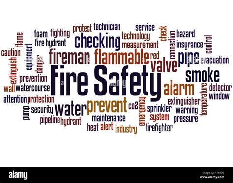 Fire Safety Word Cloud Concept On White Background Stock Photo Alamy