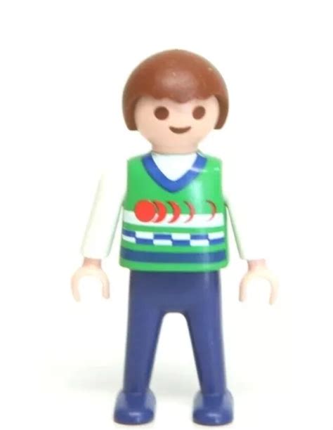 FIGURINE PLAYMOBIL MAISON de poupée école garçon enfant avec haut de