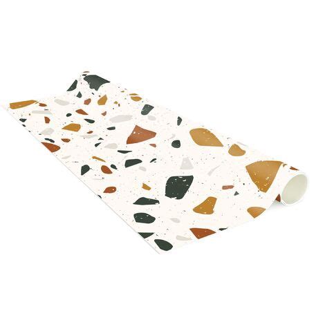 Vinyl Teppich Detailliertes Terrazzo Muster Livorno Quadrat 1 1