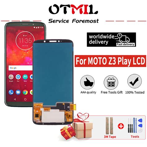 100 original para Motorola Moto Z3 Play XT1929 LCD pantalla táctil