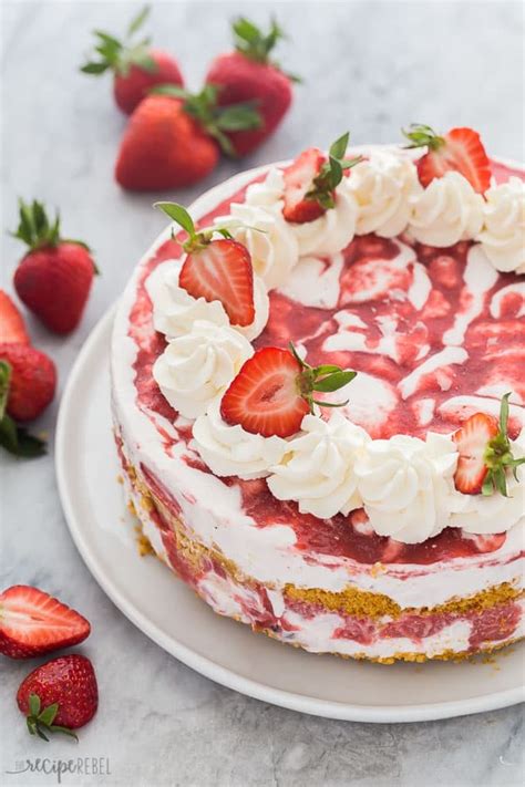 Strawberry Shortcake Ice Cream Cake {VIDEO} - The Recipe Rebel