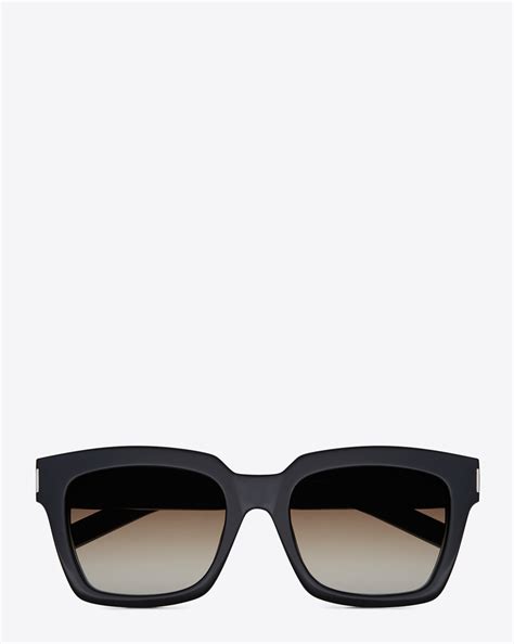 Saint Laurent Bold 1 Sunglasses In Black Acetate With Brown Gradient