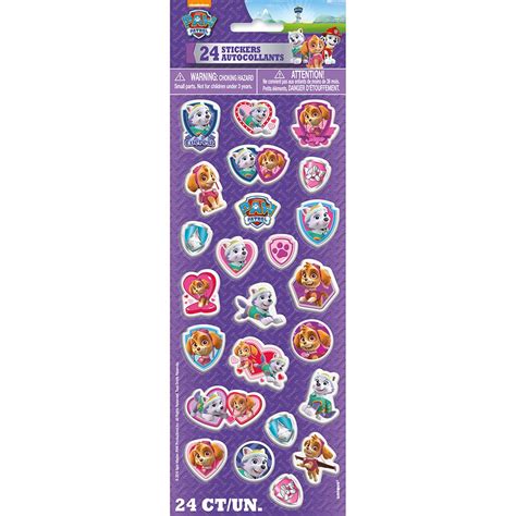 Unique Paw Patrol Girl Puffy Stickers Sheets 1 Pk 49108