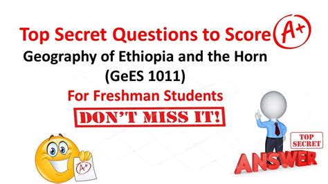 Geography Of Ethiopia And The Horn Gees1011 Secret Exam Questions Mid Exam For Freshman