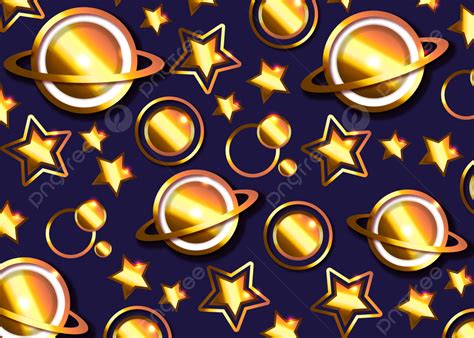 Golden Planet Pattern In Deep Blue Space Background Space Deep Blue