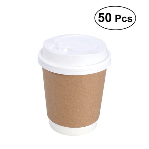 50pcs 8oz Disposable Thicken Paper Cups For Juice Milk Tea For Party Weddings Hot Drinks Takeout