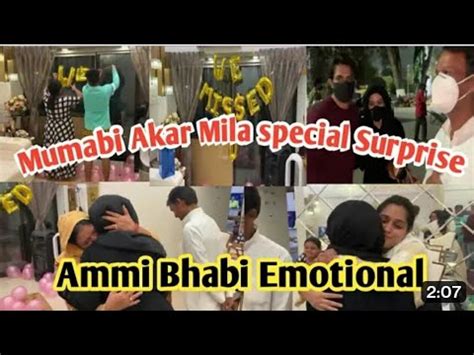 Mumbai Aakar Mila Surprise Sabakishadi Sabaibrahim Youtube