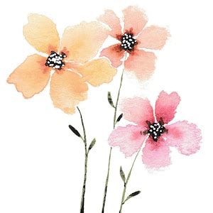 Original Art Watercolor Flower Print - Etsy