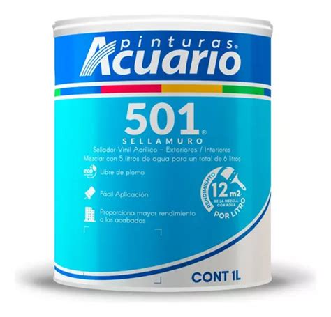 Sellador Vinílico 501 1 Litro Acuario 5 X 1 Transparente Envío gratis