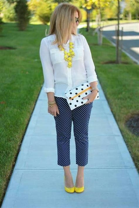 Yellow Shoes Outfit Polka Dots Outfit Polka Dots Fashion Spring