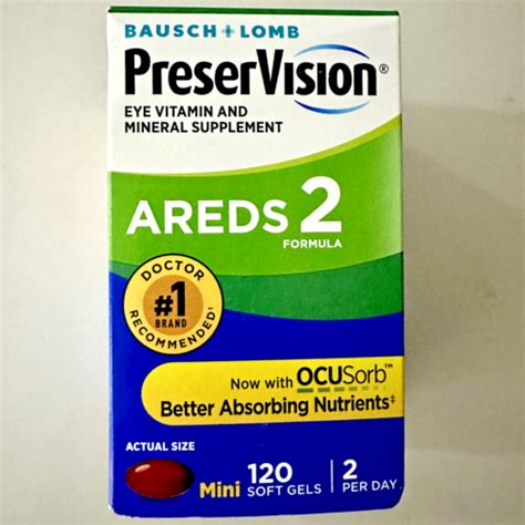 Bausch Lomb Preservision Areds Formula Eye Vitamin Soft Gels