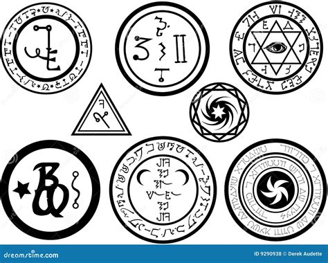 Alchemical Symbols And Magickal Sigils Stock Vector Illustration Of