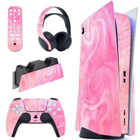 Playvital Psychedelic Pink Full Set Skin Decal For Ps5 Console Regular Gamingcobra