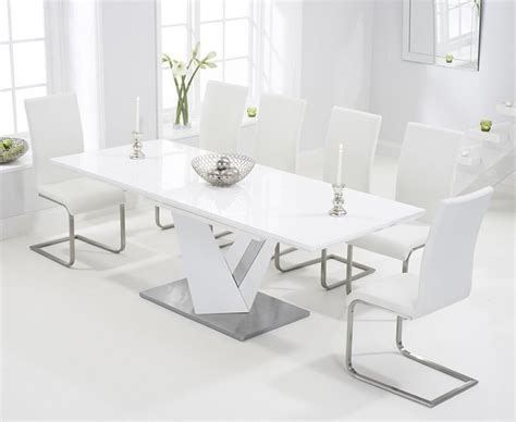 20 Best Collection of White Gloss Extendable Dining Tables