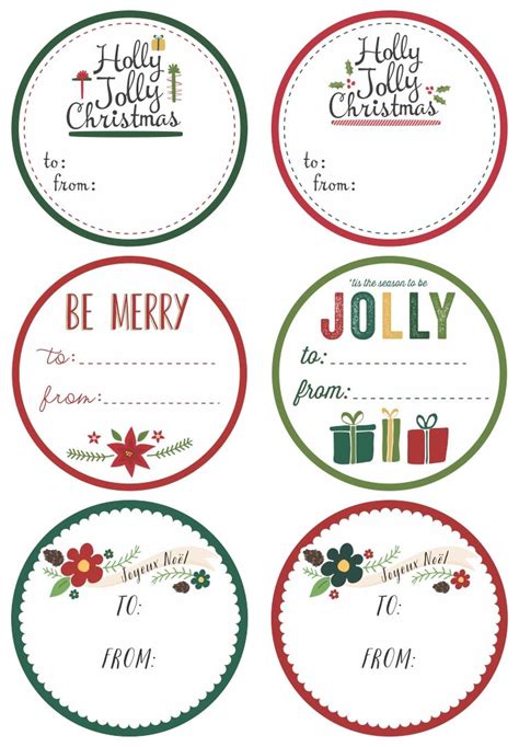 10 Best Blank Christmas Gift Tag Sticker Printable Artofit