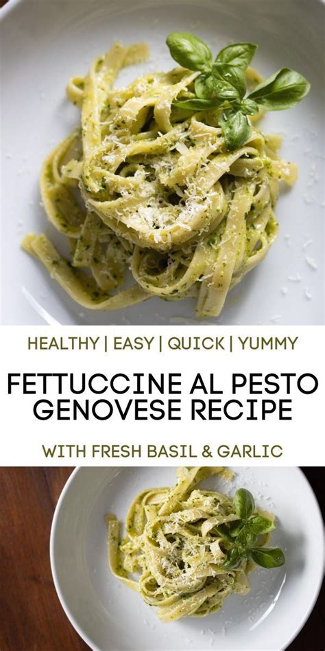 Fettuccine Al Pesto Genovese Recipe Yummy Pasta Recipes How To