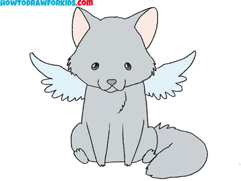 How to Draw a Wolf with Wings - Easy Drawing Tutorial For Kids