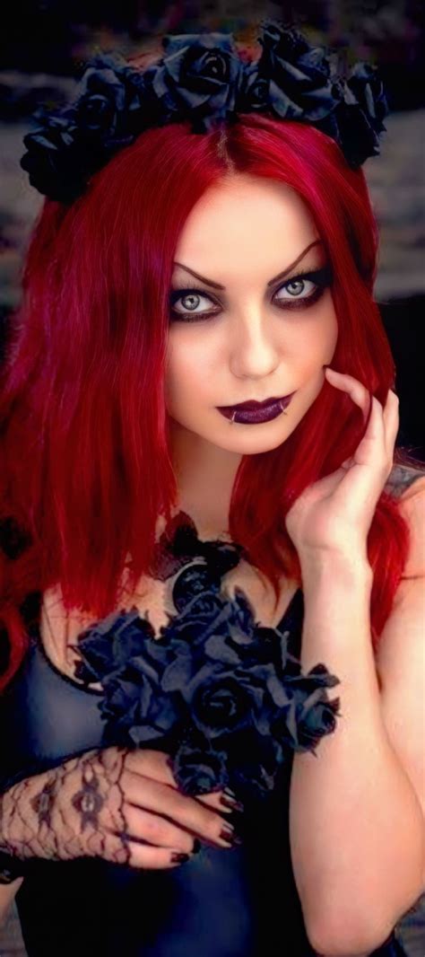 Pin By Paul Pinkney On Goth Goth Beauty Gothic Beauty Red Gothic