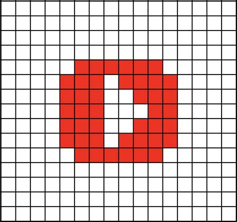 The Smallest Pixel Art Template Of The Youtube Play Button Logo Or