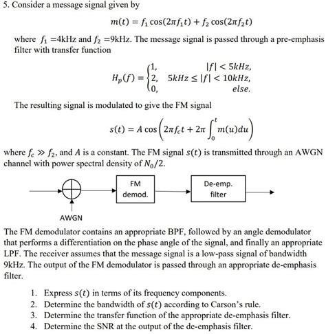 Solved Consider A Message Signal Given By Chegg