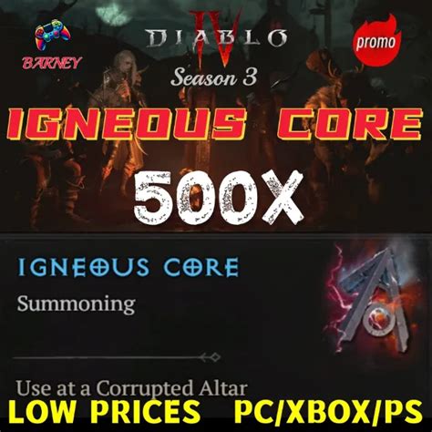 Diablo Igneous Core Game Items Gameflip