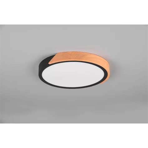 RL Jano LED Plafon 1 Punktowy Czarny Drewno R67201132 Multilampy Pl