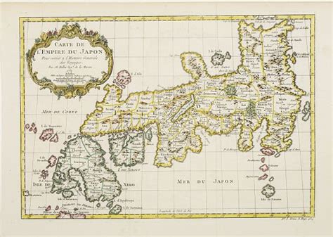 Carte De L Empire Du Japon Old Map By BELLIN J N