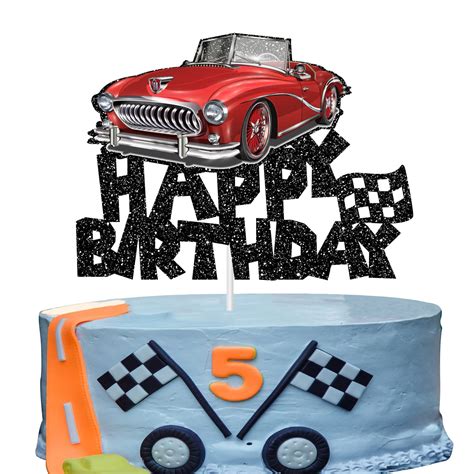 Buy BQ Vintage Car Cake Topper Happy Birthday Theme Cake Decors