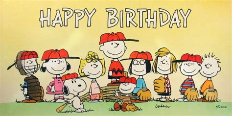 Peanuts Gang Extra Long Birthday Card Snoopy