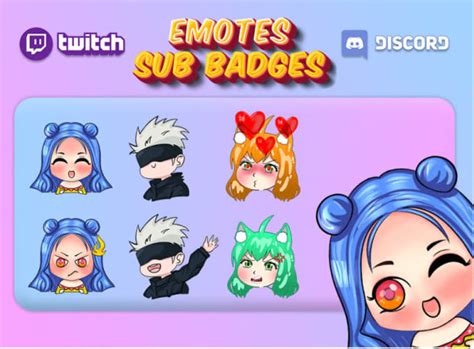 Draw Cute Chibi Anime Twitch Emotes Live2d Vtuber Model Mascot In