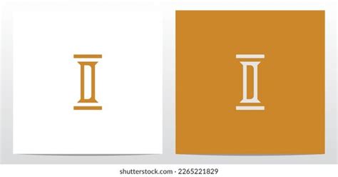 Slim Pillar Letter Logo Design D Stock Vector (Royalty Free) 2265221829 ...