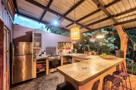 Eco Friendly Jungle Tiny House With Outdoor Kitchen Dirty Kitchen