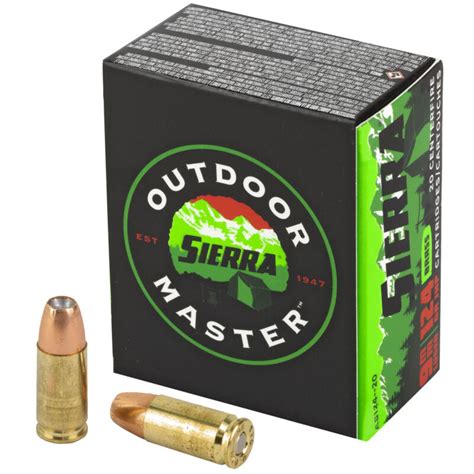 Sierra Outdoor Master 9mm Luger Ammunition 20 Rounds 124 Grain Sports