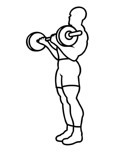 Desenho de Exercício de musculação para colorir - Tudodesenhos