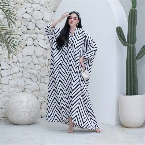 Jual New Zigzag Home Kaftan Bahan Rayon Super Jumbo Xxxl Baju Muslimah