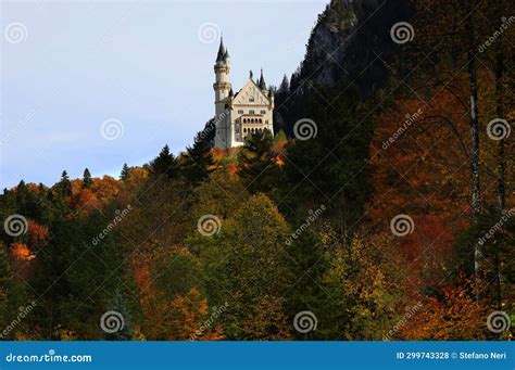 Neuschwanstein Castle Immersed in Autumn Colors Stock Photo - Image of ...