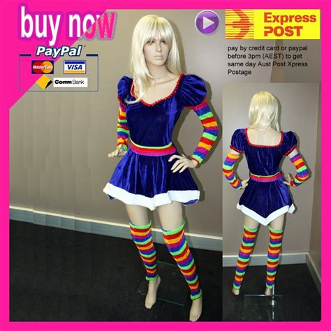 80 S Rainbow Brite Costume Fancy Dress Plus Size 18 20 Ebay