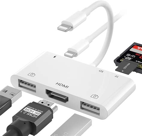 Lightning To Hdmi Adapter For Iphone 6 In 1 Tf And Sd Card