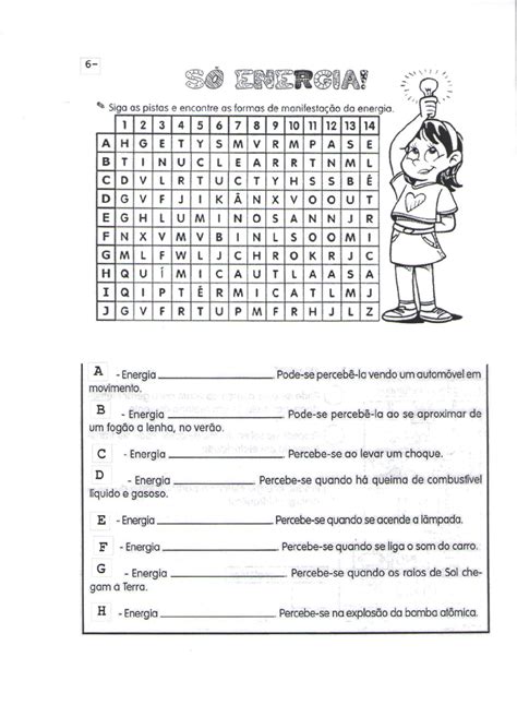 Atividades De Ciencias Ano Materia E Energia Braincp