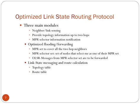 Ppt Optimized Link State Routing Protocol Powerpoint Presentation