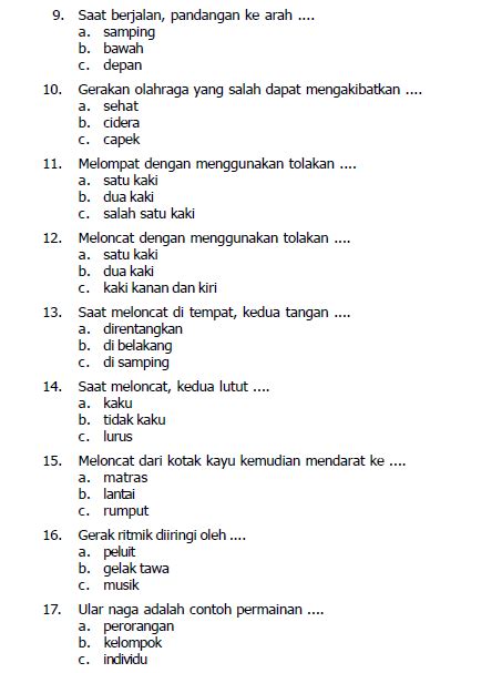 Soal Pjok Kelas 2 Homecare24