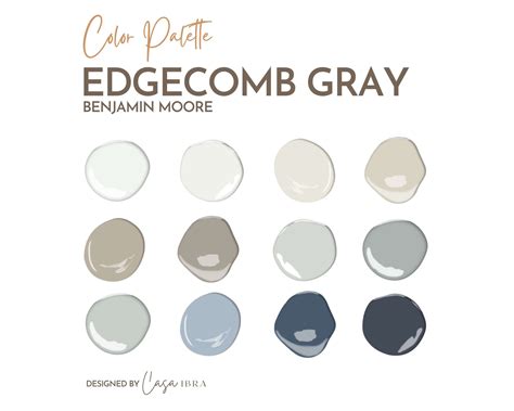 Edgecomb Gray Paint Color Palette, Benjamin Moore, Interior Paint ...