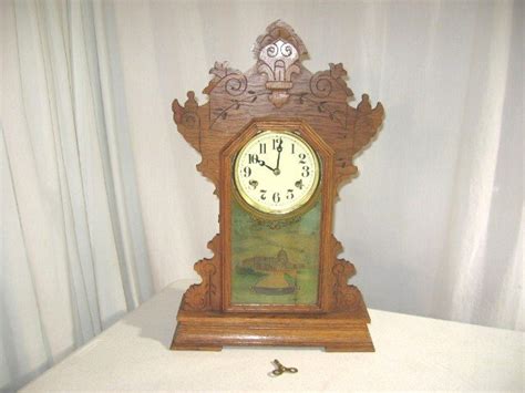 Oak New Haven Kitchen Clock With Reverse For Sale Antiques