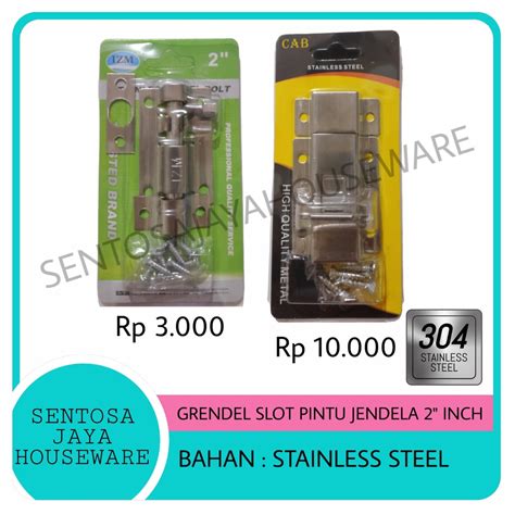 Jual Grendel Stainless Steel Inch Grendel Jendela Pintu Kamar Mandi